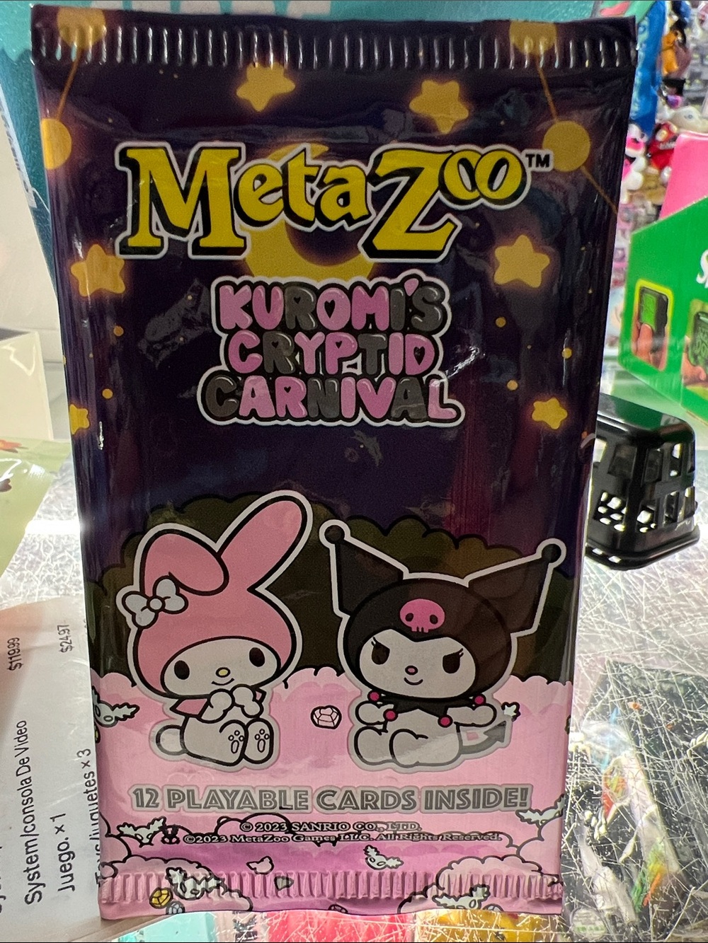 Kuromi's Cryptid Carnival Kids Trading Card Pack - Pink & Black
